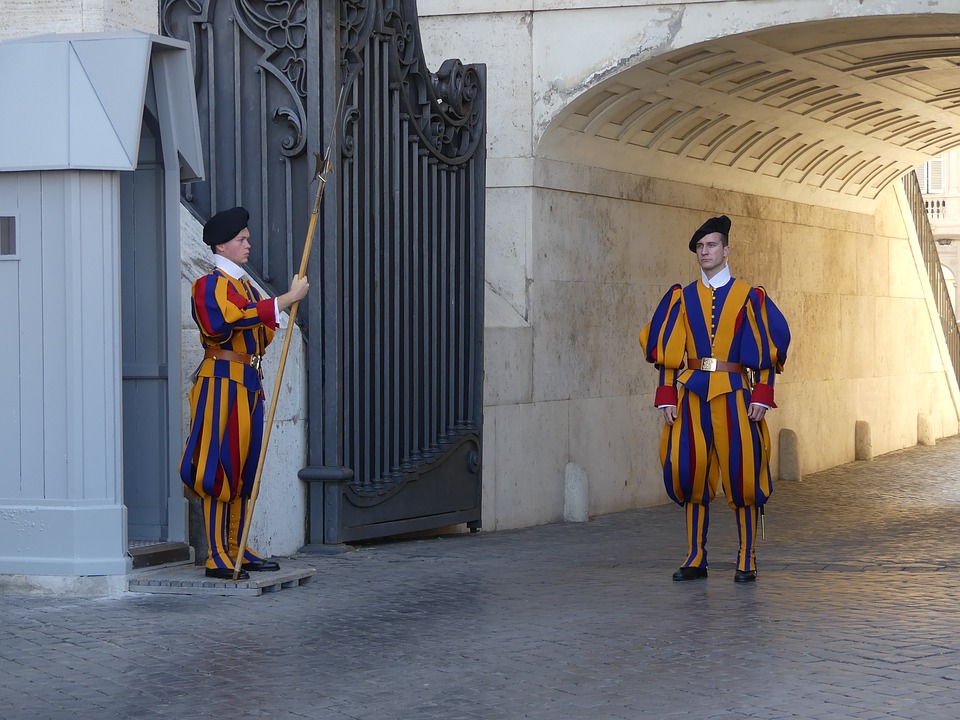 Pontifical Swiss Guard at The Vatican, one of the last remaining mercenary forces in the world